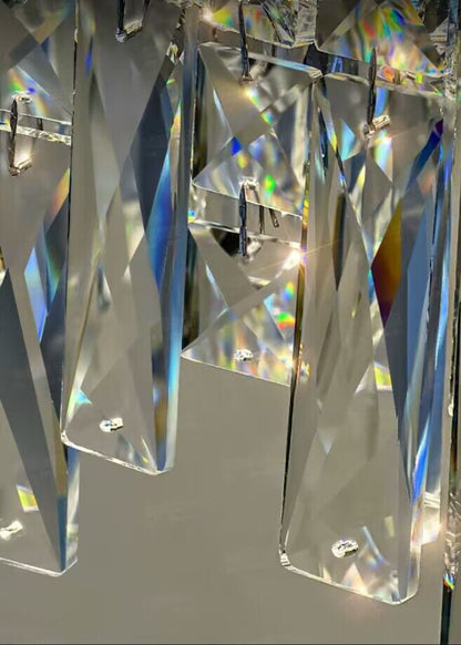 Modern Luxury Irregular Round/Oval Crystal Chandelier Set For Bedroom/Living Room/Dining Room