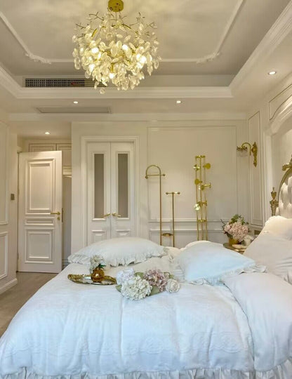 New Flower Romantic Light Luxury Crystal Chandelier for Bedroom / Living / Dining Room