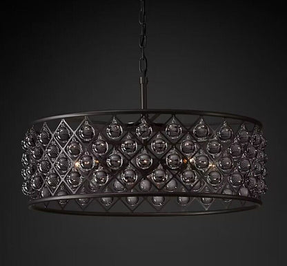 Post-modern Raindrop Crystal Chandelier Rectangle/Round Light Fixture for Living Room/Dining Table