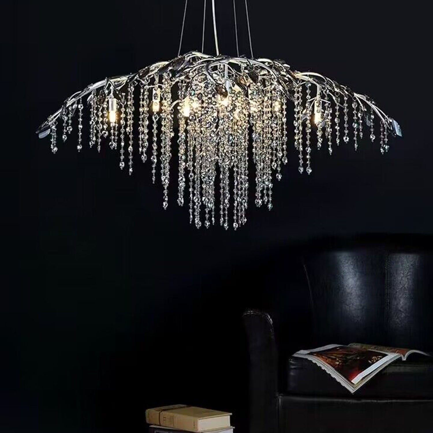 New Luxury Branch Crystal Pendant Chandelier Designer Creative Art Dining Room/Living Room Light Fixture - Richardrider