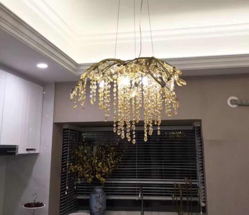 New Luxury Branch Crystal Pendant Chandelier Designer Creative Art Dining Room/Living Room Light Fixture - Richardrider