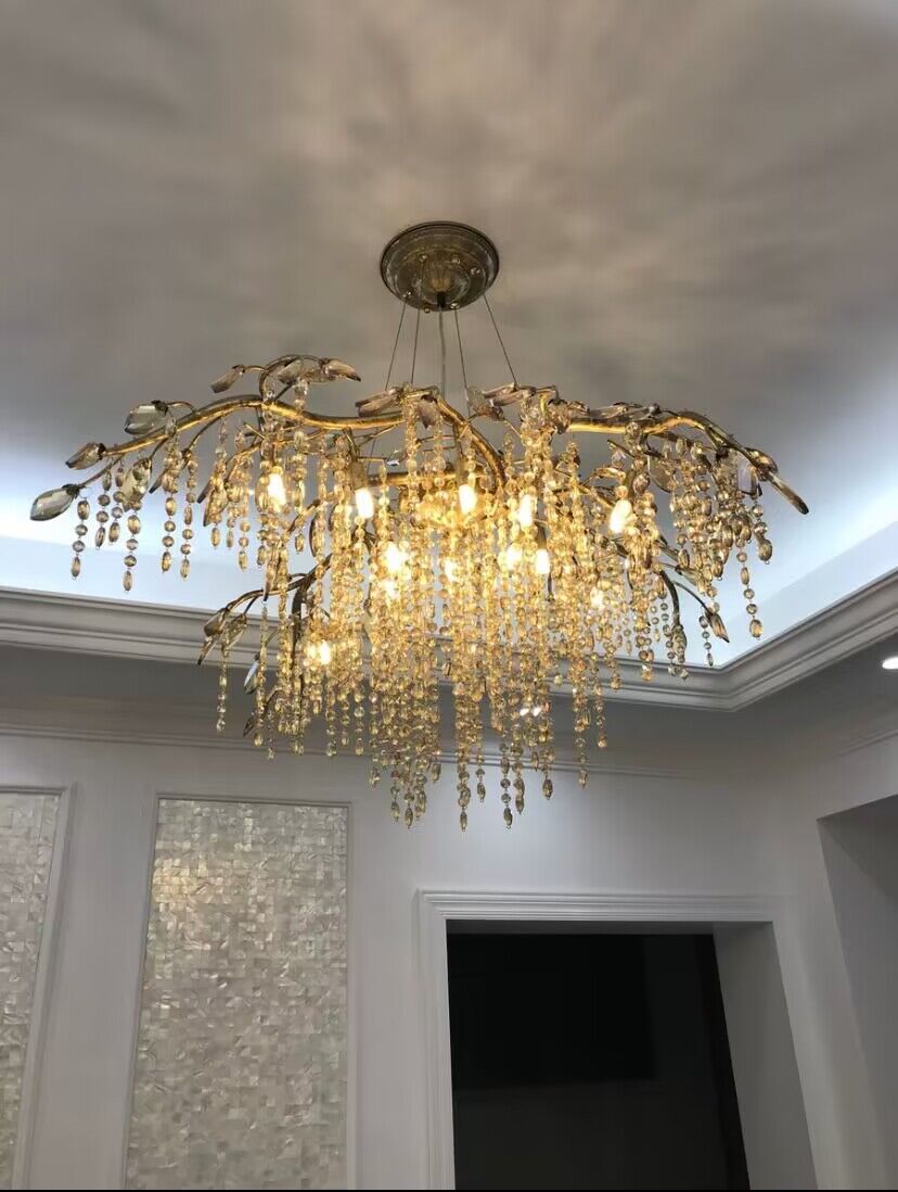 New Luxury Branch Crystal Pendant Chandelier Designer Creative Art Dining Room/Living Room Light Fixture - Richardrider