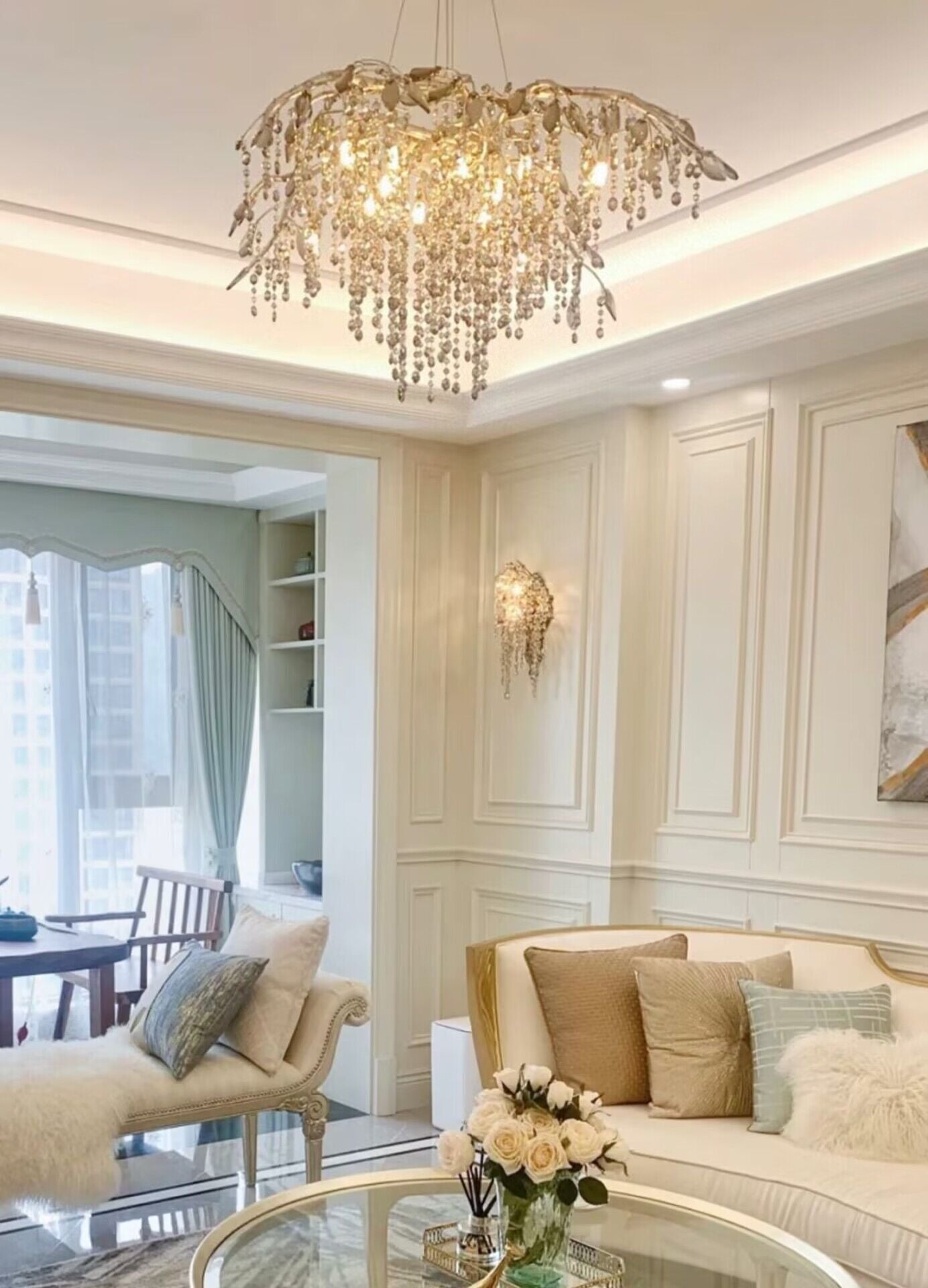 New Luxury Branch Crystal Pendant Chandelier Designer Creative Art Dining Room/Living Room Light Fixture - Richardrider