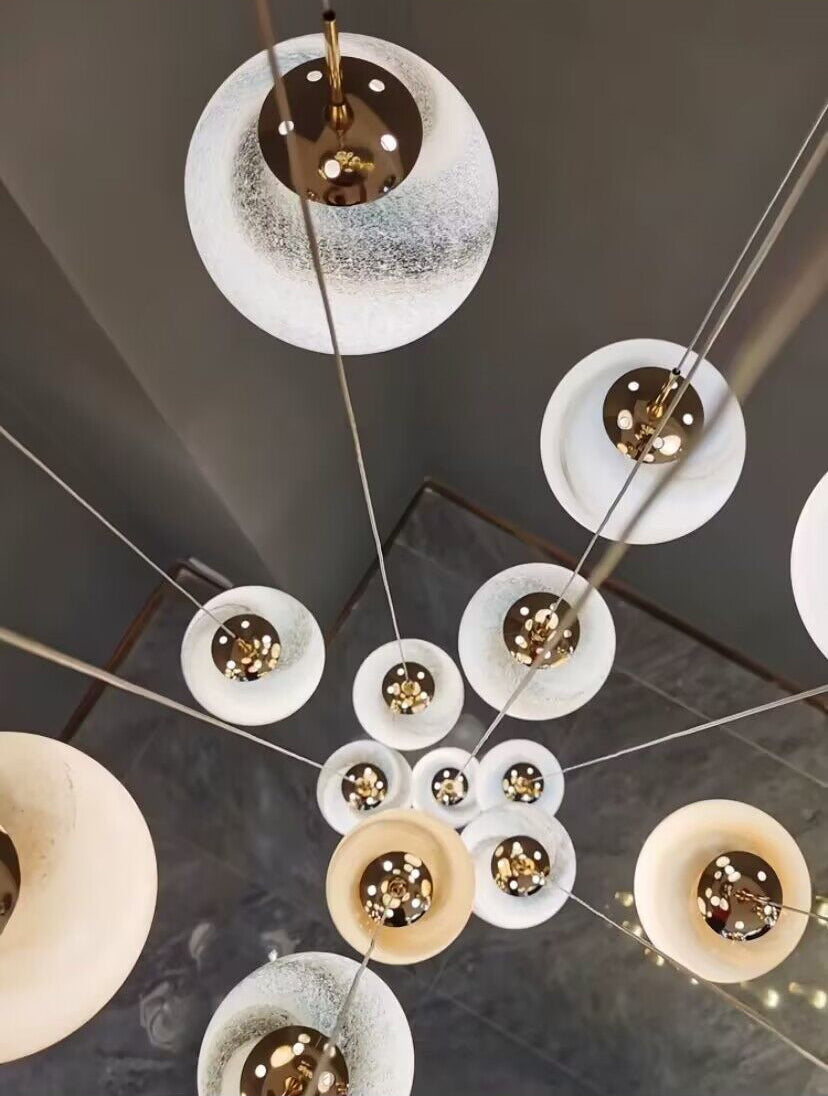 Nordic Planet Creative Long Ball Pendant Chandelier Staircase Foyer - Richardrider