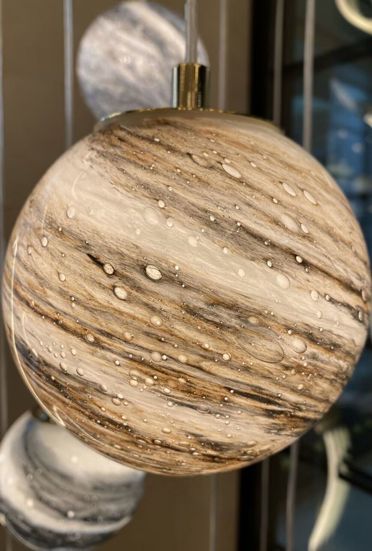 Nordic Planet Creative Long Ball Pendant Chandelier Staircase Foyer - Richardrider