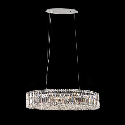 Modern Silver Ceiling Round/Rectangle Crystal Chandelier Set for Living Room/Dining Room/ Bedroom Decorative Light Fixture