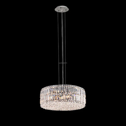 Modern Silver Ceiling Round/Rectangle Crystal Chandelier Set for Living Room/Dining Room/ Bedroom Decorative Light Fixture