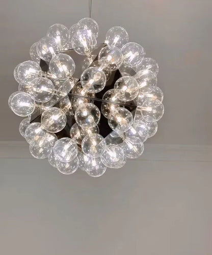 Italian Designer Creative Glass Ball Chandelier Scandinavian Dandelion Hallway/Entryway/Staircase Light Fixture
