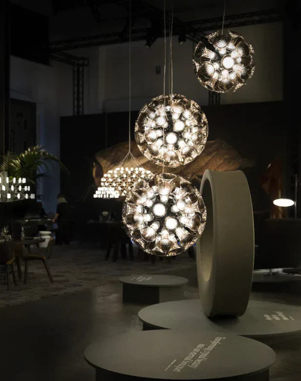 Extra Large Artistic Globe Morning glory Chandelier Modern Designer Chalice Suspension Pendant Light for Dining Room/Coffee Table