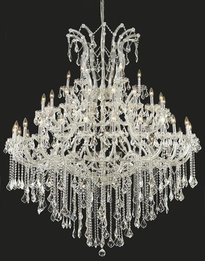 Oversized European Chrome Classic Candle Branch Crystal Chandelier for 2-Story/Duplex Buildings - Richardrider