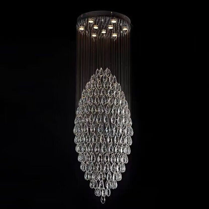 Extra Large Modern Ball Ceiling Crystal Chandelier for Staircase/Big-foyer,hallway,entryway