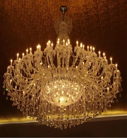 Extra Large Classic Traditional Crystal Chandelier 60/72/90 Lights for Hotel, Showroom, Foyer , Wedding Hall,Coffee Shop - Richardrider