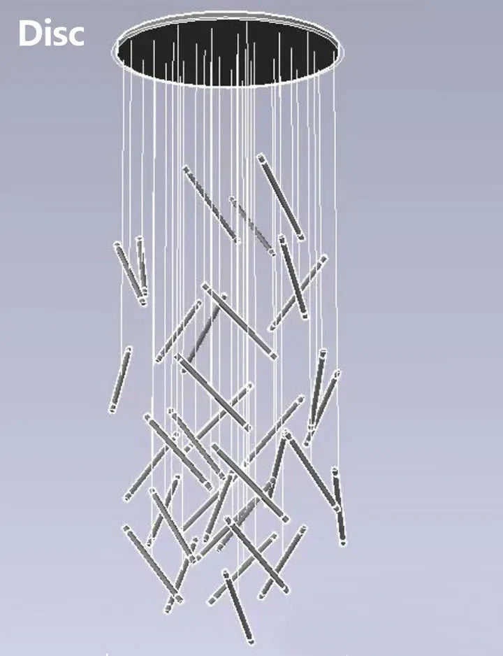 Modern Italian Creative Art Sticks Ceiling Chandelier for Living Room/Staircase/Hotel Lobby - Richardrider