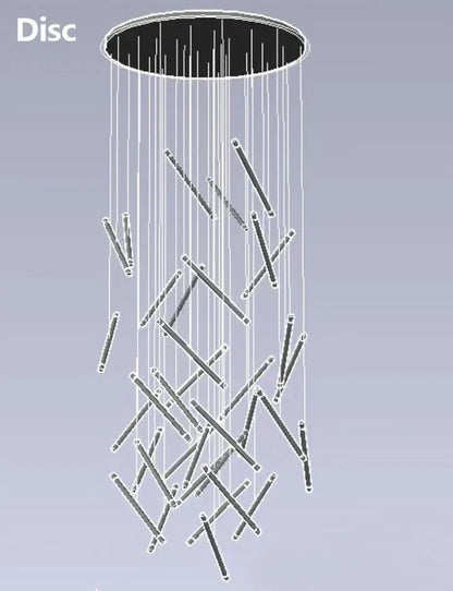 Modern Italian Creative Art Sticks Ceiling Chandelier for Living Room/Staircase/Hotel Lobby - Richardrider