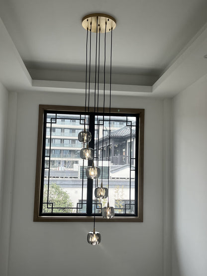 Post-modern Extra-long Pendant Light Fixtures for Staircase/High-ceiling Space/Foyer