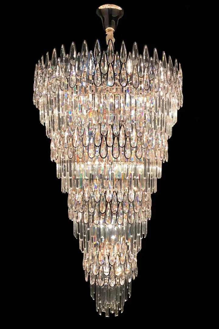 Oversized Multi-layers Luxury Creative Art Crystal Chandelier for Foyer/Staircase/Hallway - Richardrider
