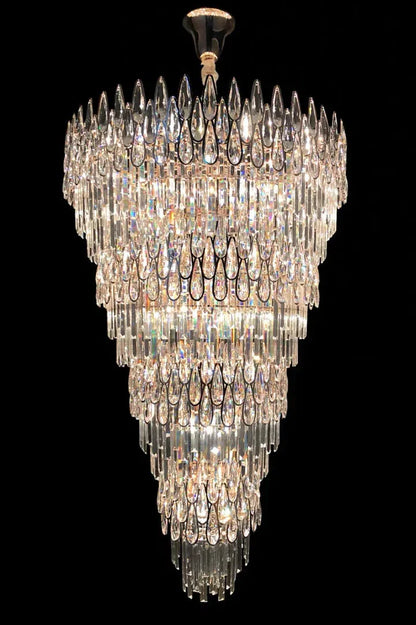 Oversized Multi-layers Luxury Creative Art Crystal Chandelier for Foyer/Staircase/Hallway - Richardrider