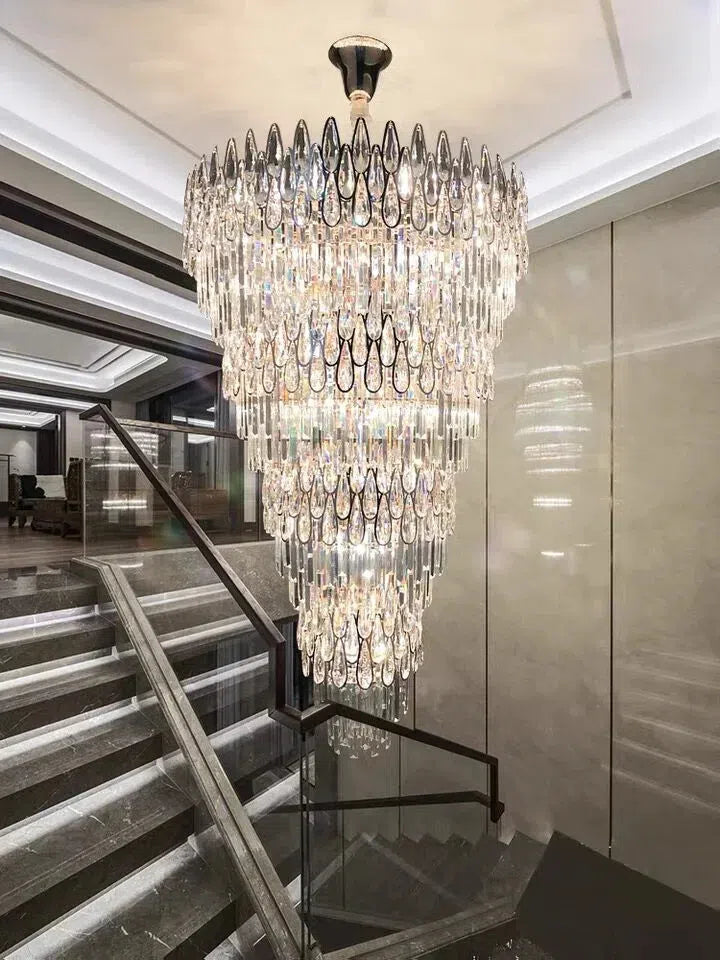 Oversized Multi-layers Luxury Creative Art Crystal Chandelier for Foyer/Staircase/Hallway - Richardrider