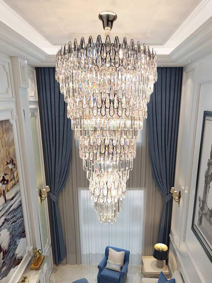 Oversized Multi-layers Luxury Creative Art Crystal Chandelier for Foyer/Staircase/Hallway - Richardrider