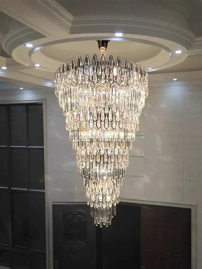 Oversized Multi-layers Luxury Creative Art Crystal Chandelier for Foyer/Staircase/Hallway - Richardrider