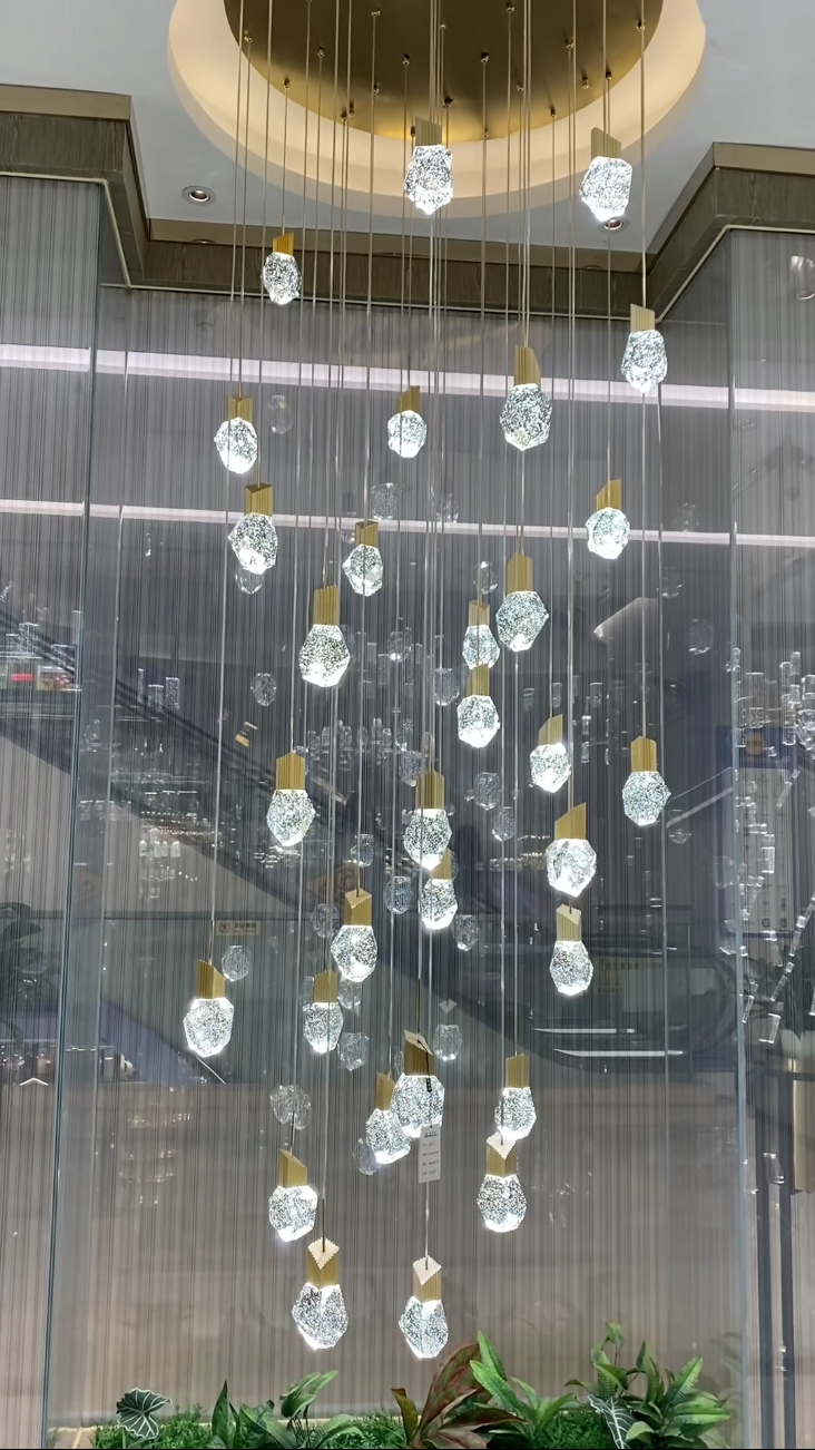 Extra Large Modern Light Luxury Creative Crystal Chandelier For 2-story/Duplex Buildings Staircase - Richardrider