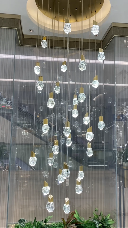Extra Large Modern Light Luxury Creative Crystal Chandelier For 2-story/Duplex Buildings Staircase - Richardrider