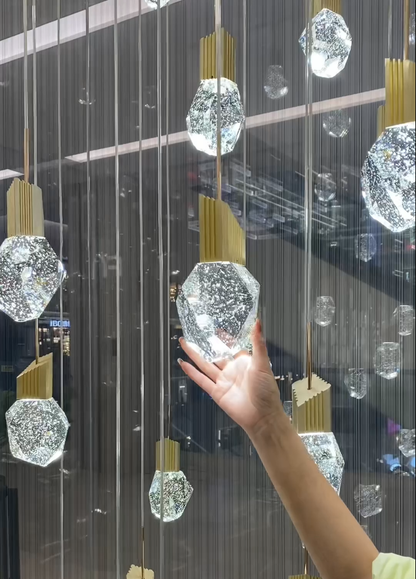 Extra Large Modern Light Luxury Creative Crystal Chandelier For 2-story/Duplex Buildings Staircase - Richardrider