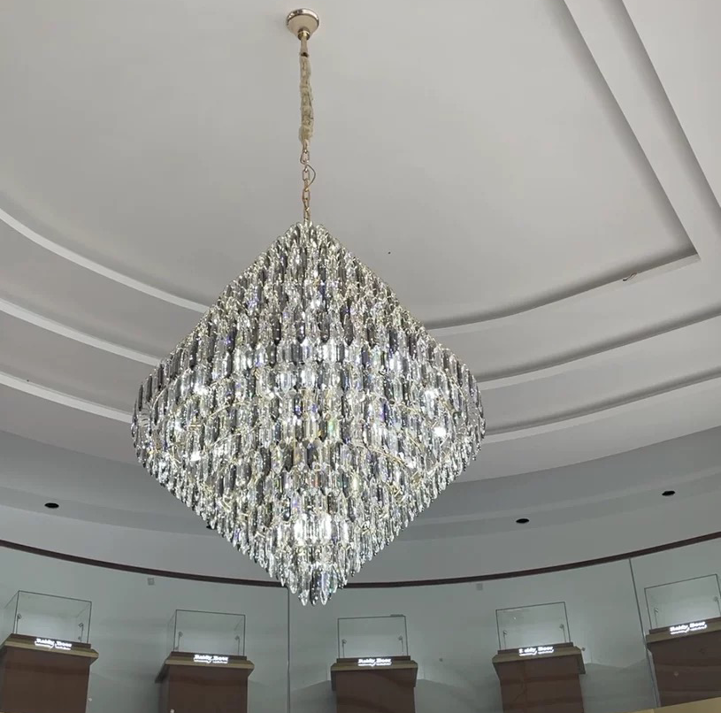Extra Large Foyer Decorative Crystal Lighting Fixture Living Room Crystal Chandelier For Entryway Staircase - Richardrider