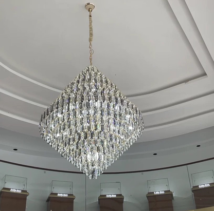 Extra Large Foyer Decorative Crystal Lighting Fixture Living Room Crystal Chandelier For Entryway Staircase - Richardrider