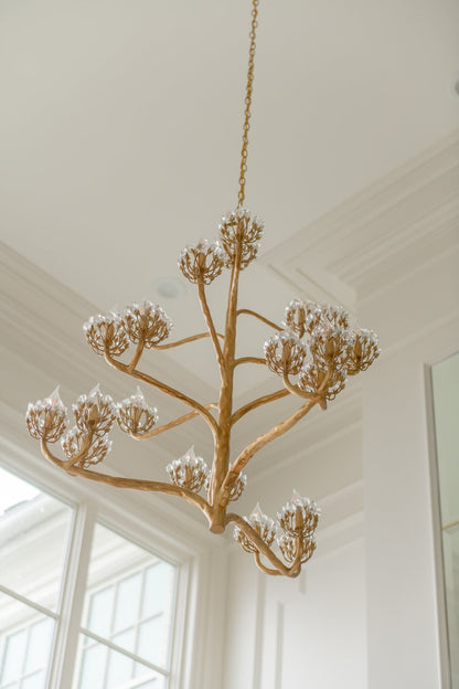 Luxury Branch Flower Chandelier in Gold for Living Room Staircase and Bedroom Lighting - Richardrider