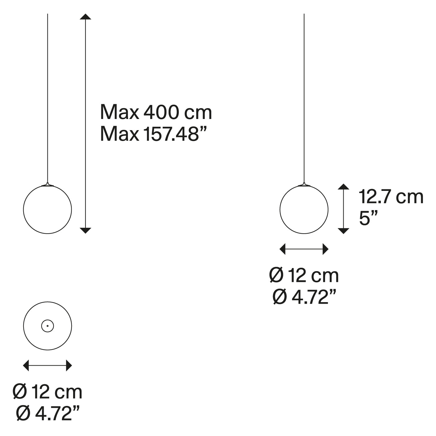 Aviulora Solo Multi-Light Round Chandelier Blown Glass & Steel