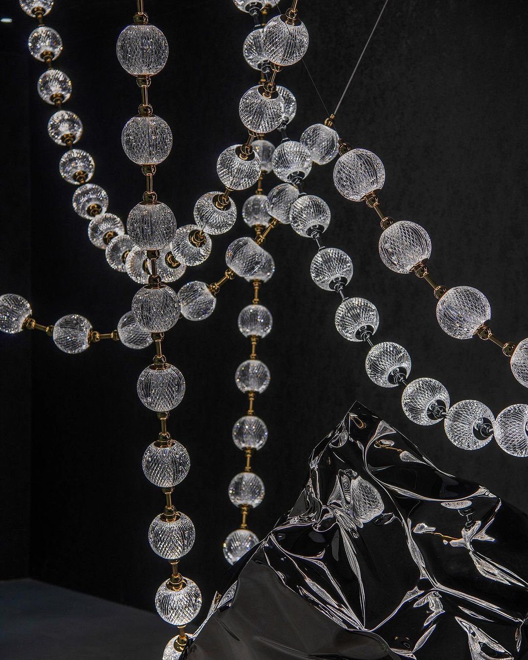 Modern Creative Pearl Necklace Chandelier for Living Room/Staircase/Foyer/Entryway - Richardrider