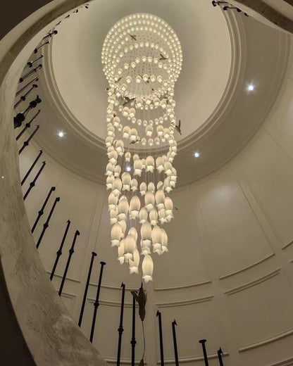 Elegant Flower Chandelier For Foyer/ Staircase - Richardrider