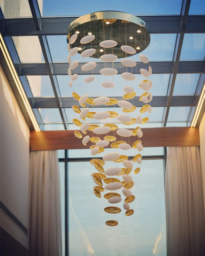 Modern Artistic Unique Golden Dragon Egg Pendant Ceiling Light Fixture for Staircase/ Sales Center/ Hotel - Richardrider