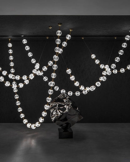 Modern Creative Pearl Necklace Chandelier for Living Room/Staircase/Foyer/Entryway - Richardrider