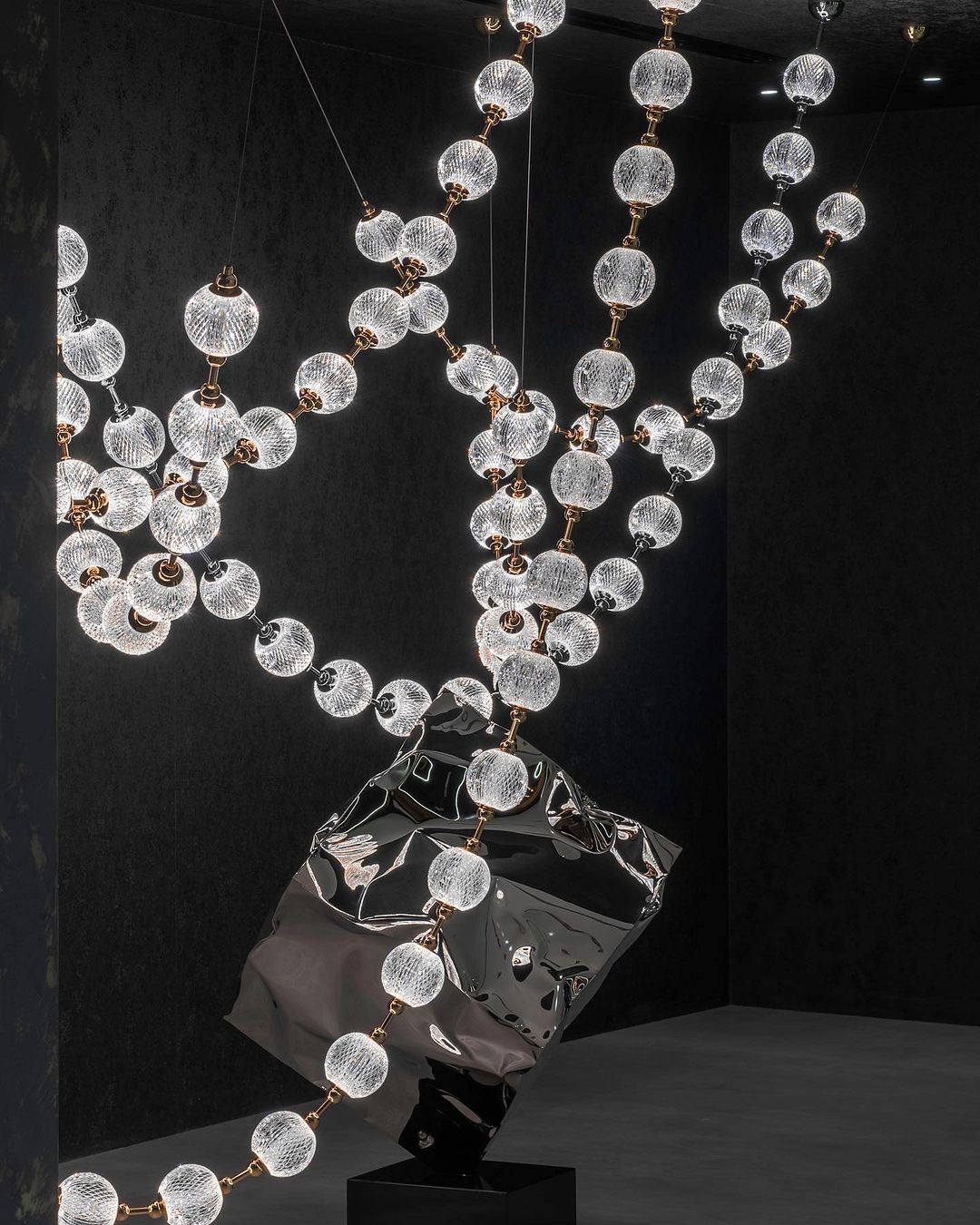 Modern Creative Pearl Necklace Chandelier for Living Room/Staircase/Foyer/Entryway - Richardrider