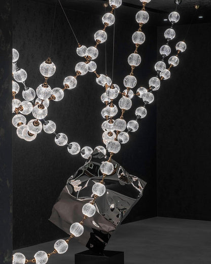 Modern Creative Pearl Necklace Chandelier for Living Room/Staircase/Foyer/Entryway - Richardrider