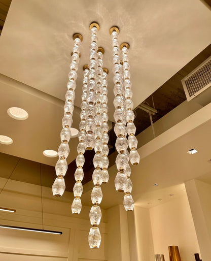Creative Glass Pearl Necklace Pendnat Chandelier for Living/Dining Room/Staircase - Richardrider