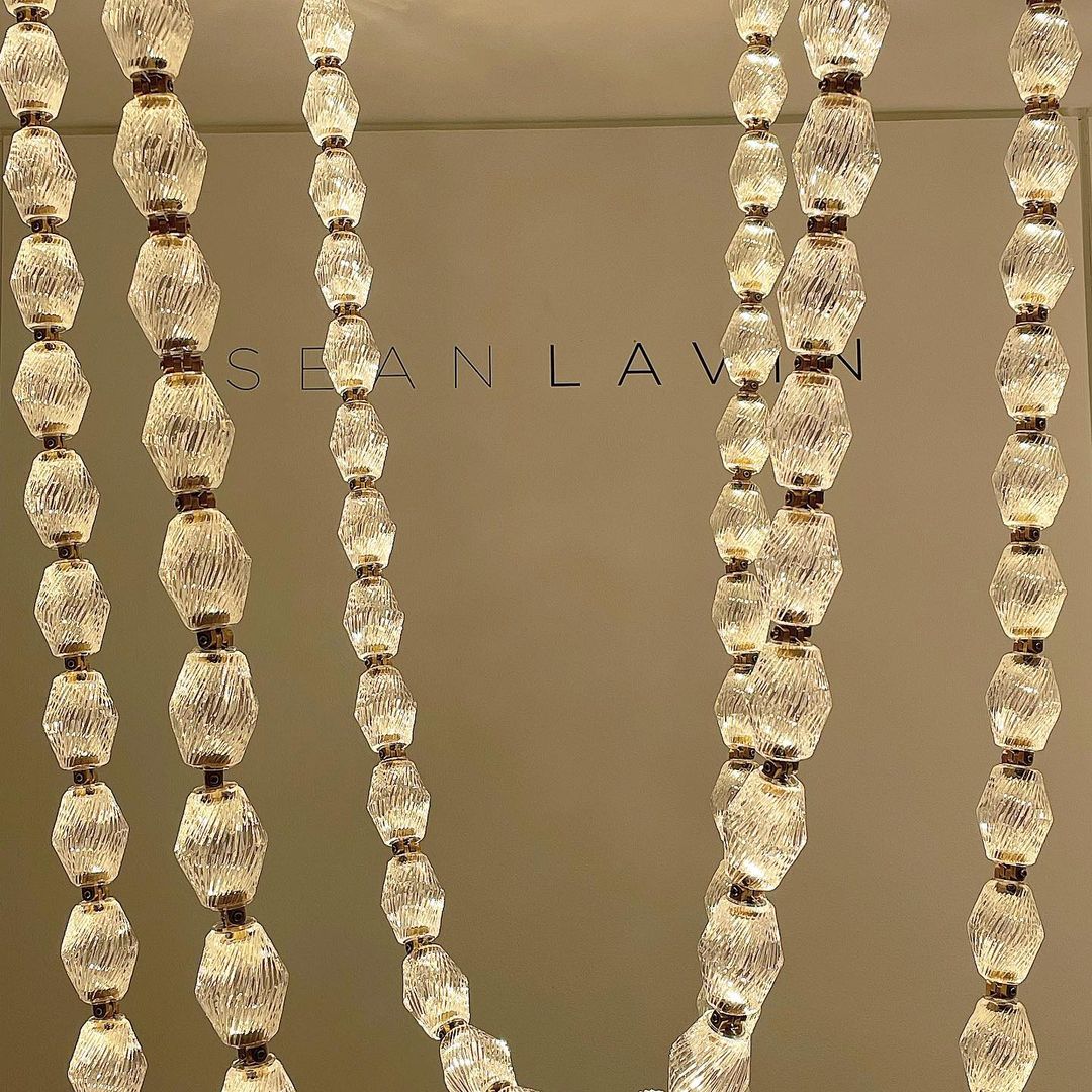 Creative Glass Pearl Necklace Pendnat Chandelier for Living/Dining Room/Staircase - Richardrider