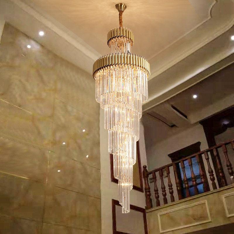 Spiral Crystal Chandelier For Foyer/ Staircase - Richardrider
