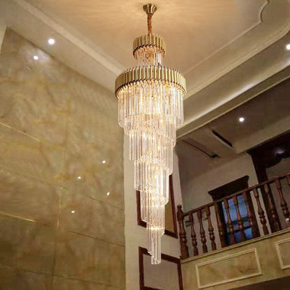 Spiral Crystal Chandelier For Foyer/ Staircase - Richardrider