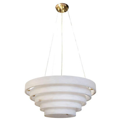 Alabaster Round Suspension Chandelier 52'' - Richardrider