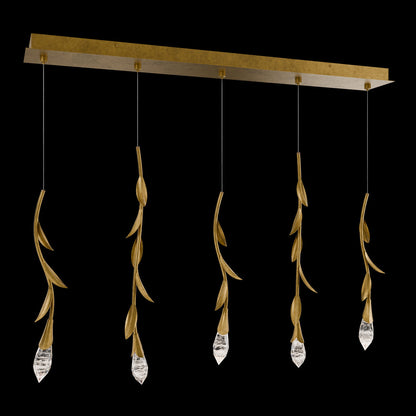 Modern Luxury Floating Branches Floral Crystal Chandelier with Rectangular Canopy for High-ceiling - Richardrider