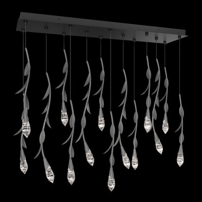 Modern Luxury Floating Branches Floral Crystal Chandelier with Rectangular Canopy for High-ceiling - Richardrider
