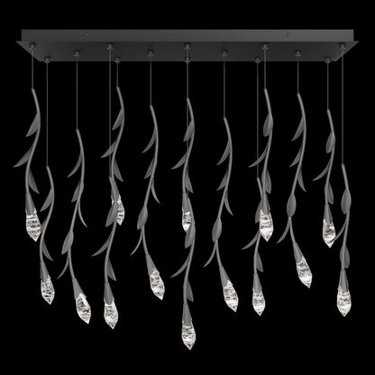 Modern Luxury Floating Branches Floral Crystal Chandelier with Rectangular Canopy for High-ceiling - Richardrider