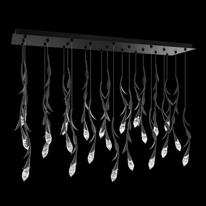 Modern Luxury Floating Branches Floral Crystal Chandelier with Rectangular Canopy for High-ceiling - Richardrider