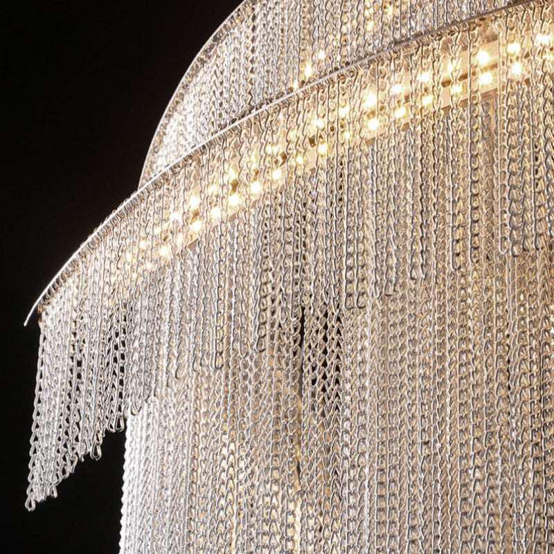Cadena Chain Tassel Duplex Chandelier - Richardrider