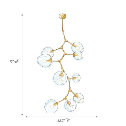 Covington Drop Globe Branching Bubble Chandelier 38'' - Richardrider