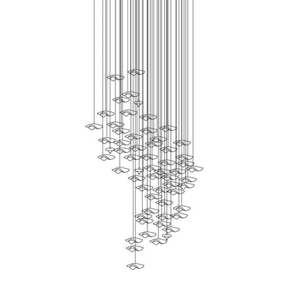 Galaxy Tidal Art Glass Crystal Spiral Chandelier