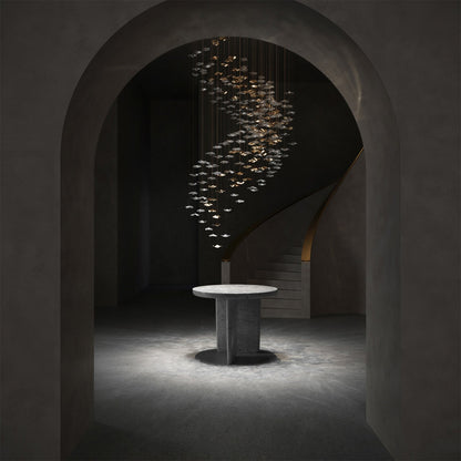 Galaxy Tidal Art Glass Crystal Spiral Chandelier